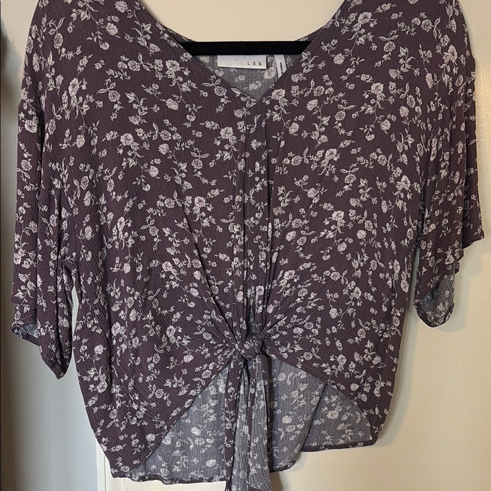 Purple Floral Women's Top